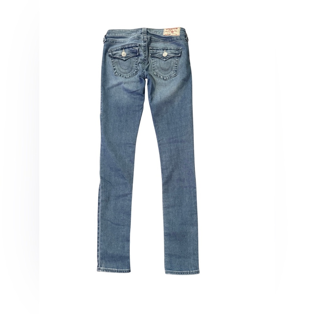 True Religion Jenny Mid rise Skinny Denim Blue Jeans 27 - Picture 13 of 13